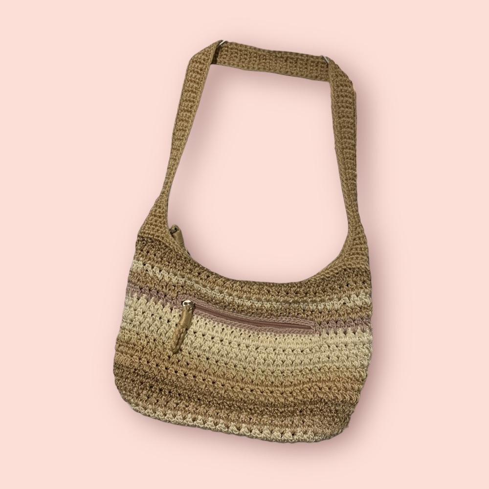 The Sak Tan Woven Shoulder Bag Purse